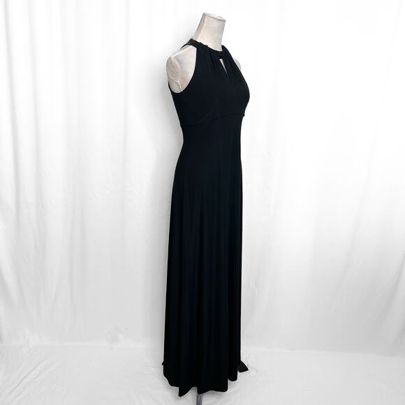 Alex Evenings Vintage 90s Beaded Halter Evening Gown Maxi Sheath Dress Classic - Picture 7 of 9